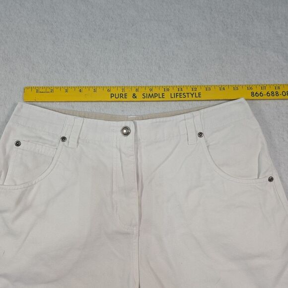 Woolrich Denim Shorts Women's Size 10 100% Cotton White 5 Pocket - Picture 4 of 7